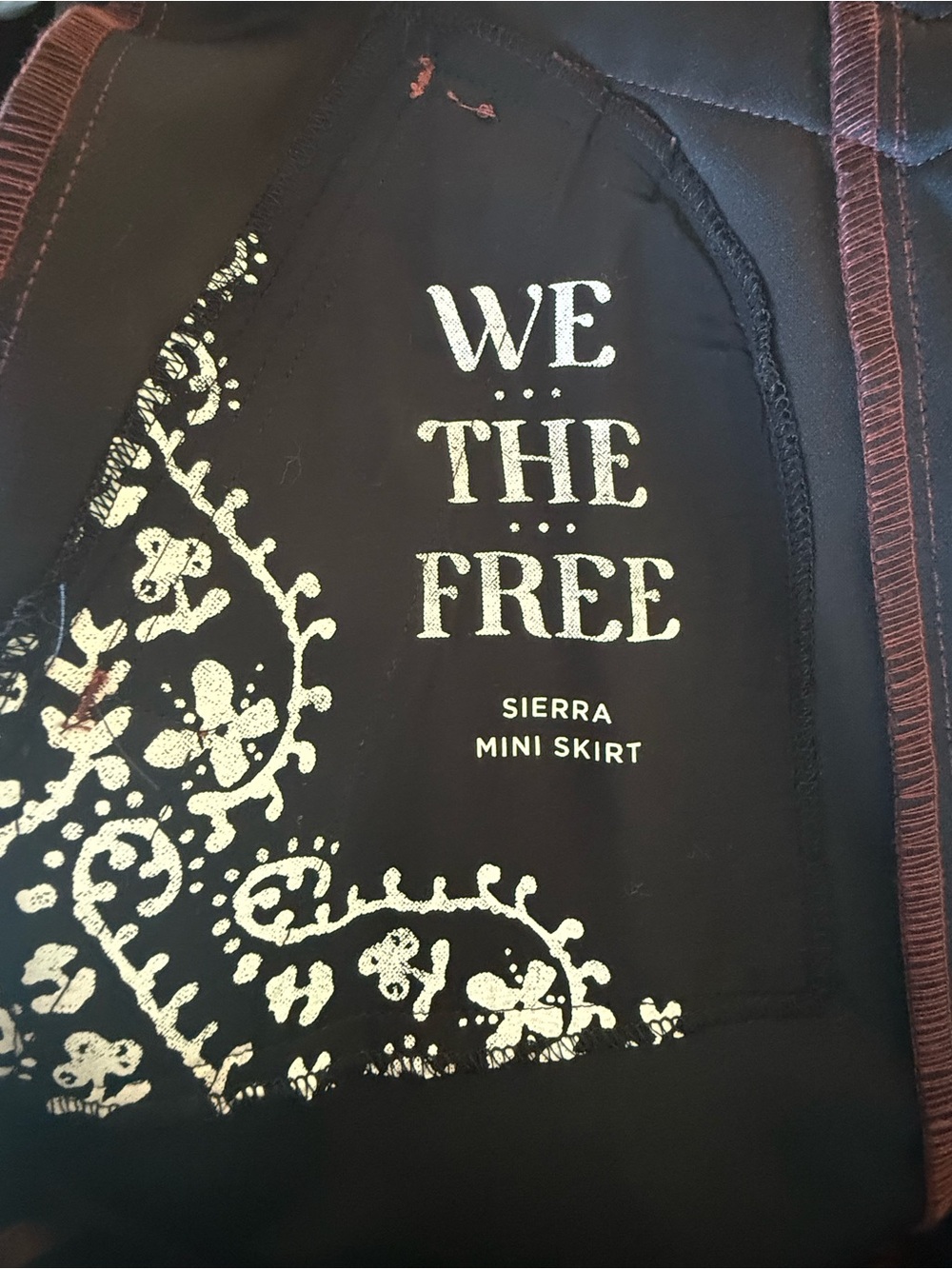 We The Free Burgundy Sierra Mini Skirt Size 2 - Picture 4 of 8